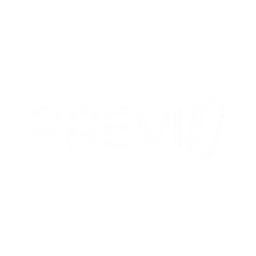 Logo Previo RDR — Blanc, fond transparent
